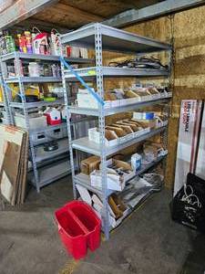 lot 258 image: Gray Metal Shelf (Contents not included)
