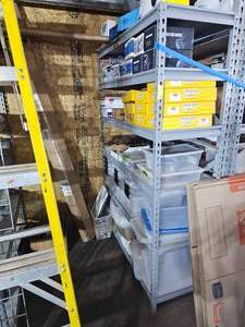 lot 260 image: Gray Metal Shelf (Contents not included)