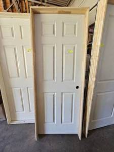 lot 279 image: 6 Panel Pre hung Door, New