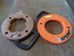 lot 76 image: Two Klein Tools 56331 18 in. x 50 ft. Steel Fish Tape
